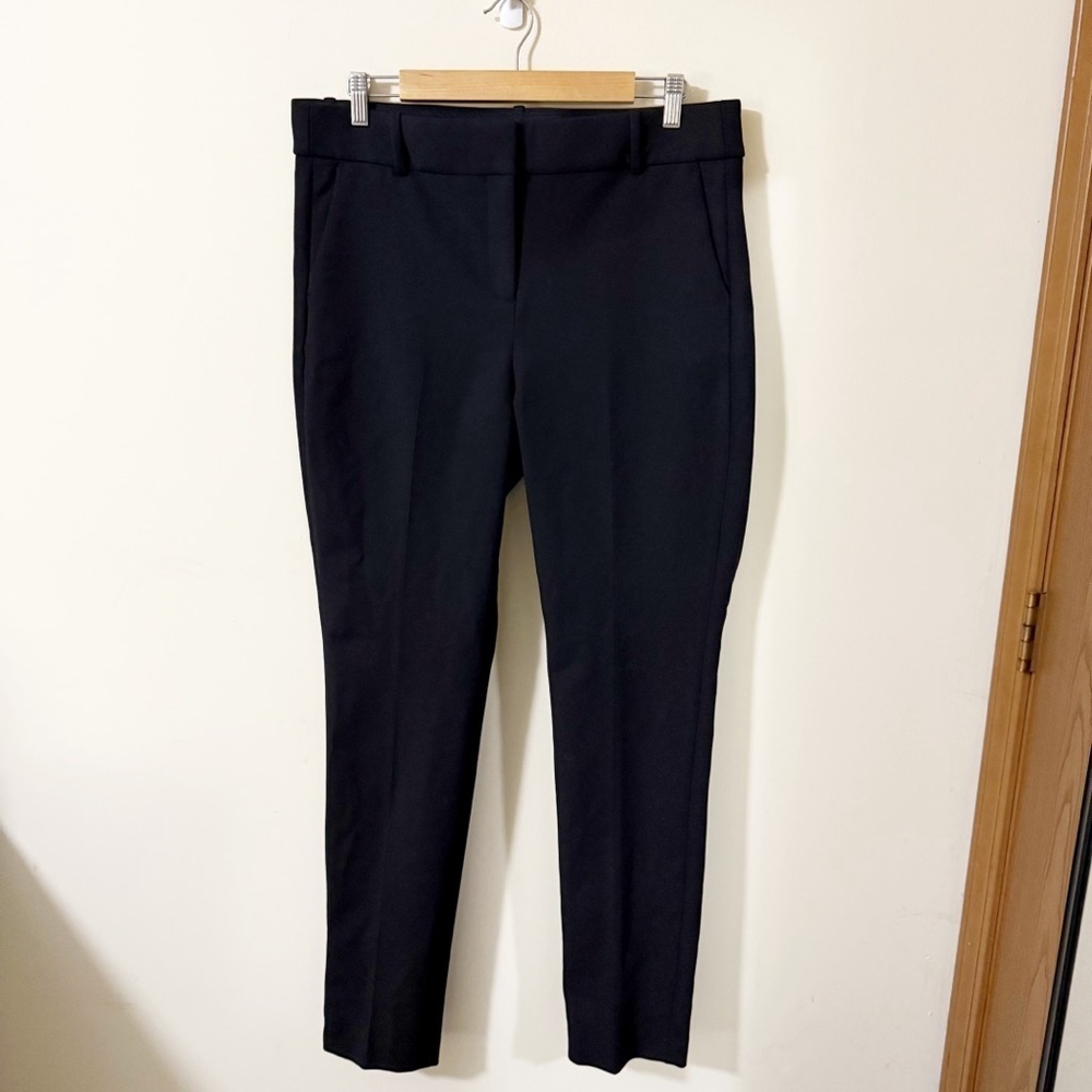 J Crew Womens Cameron Black Slack Pants Size 14 TALL Office Business Casual